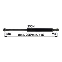 AMORTIZER KABINE L=205 F=250N PP-PP CASE STEYR AMORTIZER KABINE L=205 F=250N PP-PP CASE STEYR