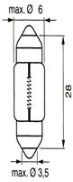 ŽARNICA 12V 3W SV5.5 6x 31mm SULFIT ŽARNICA 12V 3W SV5.5 6x 31mm SULFIT
