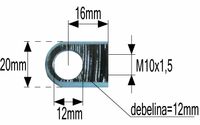 PRIKLJUČEK AMORTIZERJA FI=12 M10x1.5 debelina=12mm PRIKLJUČEK AMORTIZERJA FI=12 M10x1.5 debelina=12mm