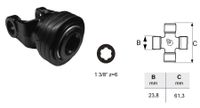 PRIKLJUČEK KARDANA ZUNANJI T12-T2 novi tip 1 3/8" z=6 SPT od 08-2021 naprej