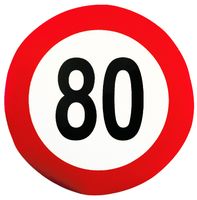 NALEPKA OMEJITVE HITROSTI  "80"
