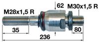 ZGLOB VOLANA AKSIALNI M28x1.5D/M30x1.5D FENDT