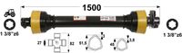 KARDAN T45 L=800 mm S SKLOPKO STRIŽNO 2200 Nm KARDAN T45 L=800 mm S SKLOPKO STRIŽNO 2200 Nm