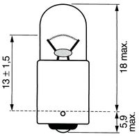 ŽARNICA 12V 2W BA 9S ŽARNICA 12V 2W BA 9S