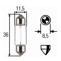 ŽARNICA  24V 5W SV8.5  11x36 SULFIT