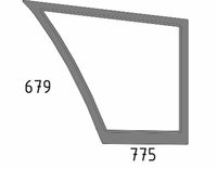 STEKLO KABINE VRAT spodaj DESNO FIAT L60-L65-L75-L85-L95