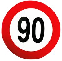 NALEPKA OMEJITVE HITROSTI  "90"