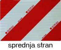 TABLA OPOZORILNA OBOJESTRANSKA DESNA RDEČO-BELA 423x282mm POKONČNA DESNA/LEŽEČA LEVA tabla za označevanje širših vozil DIN11030 TABLA OPOZORILNA OBOJESTRANSKA DESNA RDEČO-BELA 423x282mm POKONČNA DESNA/LEŽEČA LEVA tabla za označevanje širših vozil DIN11030