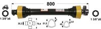 KARDAN T4  L=1500 mm S SKLOPKO STRIŽNO 1900 Nm
