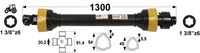 KARDAN T5 L=1300mm S SKLOPKO PROSTOTEKOČO LEVI PROSTI TEK KARDAN T5 L=1300mm S SKLOPKO PROSTOTEKOČO LEVI PROSTI TEK