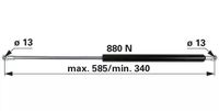 AMORTIZER KABINE L=585 F=880N CASE AMORTIZER KABINE L=585 F=880N CASE