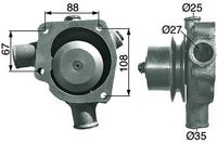 ČRPALKA VODE S TESNILOM MF-MASSEY FERGUSON 65-155-158-203-260-265-300-304-560-765 (PERKINS (motor A4.192-AD4.203-4.204))