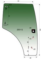 STEKLO KABINE VRAT desno CASE NEW HOLLAND T4.75 STEYR