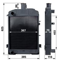 HLADILNIK VODE kratek vrat dolžina vratu L=86mm STEYR T80-T84-T86