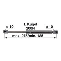 AMORTIZER KABINE L=275 F=200N PP-PP FENDT AMORTIZER KABINE L=275 F=200N PP-PP FENDT