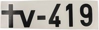 NALEPKA "TV 419" NA POKROVU MOTORJA TV-TOMO VINKOVIČ NALEPKA "TV 419" NA POKROVU MOTORJA TV-TOMO VINKOVIČ