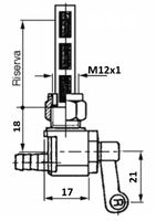 PIPICA GORIVA premer cevi fi=6mm priključek na rezervar M12x1mm 1 izhod IMT 506 BCS - BČS ACME AL480 PIPICA GORIVA premer cevi fi=6mm priključek na rezervar M12x1mm 1 izhod IMT 506 BCS - BČS ACME AL480