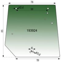 STEKLO KABINE ZADAJ zgoraj (s predorom) MF-MASSEY FERGUSON Serije 5400 5425-5435-5445-5455-5460-5465-5470-5475-5480-6445-6455-6460-6465-6470-6475-6480
