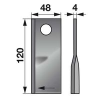 NOŽ KOSILNICE DESNI 120mm VICON NOŽ KOSILNICE DESNI 120mm VICON