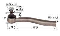 ZGLOB VOLANA LEVI UKRIVLJEN M24x1.5 DEUTZ FAHR AGROTRON 100, 110, 90, K 100, K 100 PROFILNE, K 110, K 110 PROFILINE, K 120, K 120 PROFILINE, K 410, K 