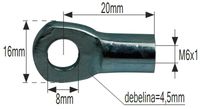 PRIKLJUČEK AMORTIZERJA TANKI (ALU) FI=8mm debelina=5mm PRIKLJUČEK AMORTIZERJA TANKI (ALU) FI=8mm debelina=5mm