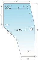 STEKLO  KABINE VRAT LANDINI F65 kabina: LOCHMANN E29