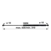 AMORTIZER KABINE - VRAT, SPREDNJEGA IN ZADNJEGA STEKLA L=535 F=180N SAME, DEUTZ FAHR Agrotron 4-70; 4-80; 4-85; 4-90; 4-95; 6-00; 6-05; 6-15; 6-20; AMORTIZER KABINE - VRAT, SPREDNJEGA IN ZADNJEGA STEKLA L=535 F=180N SAME, DEUTZ FAHR Agrotron 4-70; 4-80; 4-85; 4-90; 4-95; 6-00; 6-05; 6-15; 6-20;