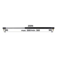 AMORTIZER KABINE L=500 PP-PP F=200N PP-PPCASE STEYR AMORTIZER KABINE L=500 PP-PP F=200N PP-PPCASE STEYR