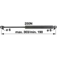 AMORTIZER KABINE L=305 PZ-PY F=250N FENDT