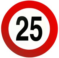 NALEPKA OMEJITVE HITROSTI "25" NALEPKA OMEJITVE HITROSTI "25"