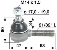 ZGLOB VOLANA 21/32"L K17.0/19.0 CASE
