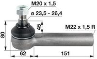 ZGLOB VOLANA notranji desni M22x1.5mm K23.5mm CASE STEYR