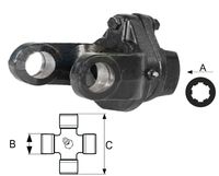 SKLOPKA T45 S STRIŽNIM VIJAKOM 2200 Nm S PRIKLJUČKOM A= 1 3/8" z=6 SKLOPKA T45 S STRIŽNIM VIJAKOM 2200 Nm S PRIKLJUČKOM A= 1 3/8" z=6