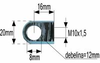 PRIKLJUČEK AMORTIZERJA FI=8 M10x1.5 debelina=12mm PRIKLJUČEK AMORTIZERJA FI=8 M10x1.5 debelina=12mm