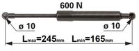 AMORTIZER KABINE L=245 F=600N MF