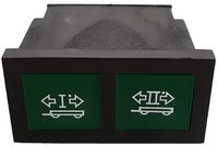 SVETILKA KONTROLNA dvojna 48x24mm ZELENA-ZELENA - COBO SVETILKA KONTROLNA dvojna 48x24mm ZELENA-ZELENA - COBO