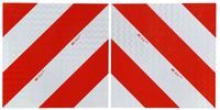 NALEPKA OPOZORILNA grt LEVA + DESNA 423x423mm SIST EN 12899-1; DIN30710