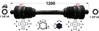 KARDAN X7 L=1200 mm DIREKTNI Z DVEMA ŠIROKOKOTNIMA ZGLOBOMA 80° KARDAN X7 L=1200 mm DIREKTNI Z DVEMA ŠIROKOKOTNIMA ZGLOBOMA 80°
