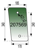 STEKLO KABINE SPREDAJ spodaj LEVO ali DESNO MF - MASSEY FERGUSON 354F kabina: LOCHMANN  LM3