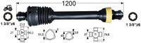 KARDAN PRIKLJUČKA T4 ŠIROKOKOTNI L=1200mm kpl SPT KARDAN PRIKLJUČKA T4 ŠIROKOKOTNI L=1200mm kpl SPT