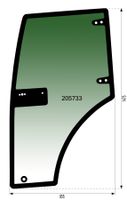 STEKLO KABINE VRAT levo (tonirano zeleno) (s črnim robom) LIMB LUXS 80 TLS kabina: original