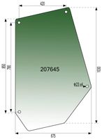 STEKLO KABINE VRAT zgoraj LEVO ali DESNO (tonirano zeleno) MF 377 STEKLO KABINE VRAT zgoraj LEVO ali DESNO (tonirano zeleno) MF 377