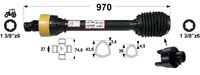KARDAN T3 L= 970 mm S SKLOPKO PROSTOTEKOČO IN PRILAGODLJIVO ZAŠČITO DESNI PROSTI TEK