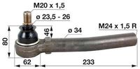 ZGLOB VEZNEGA DROGA LEVI UKRIVLJEN M24x1.5D K23.5/26.4 CASE STEYR