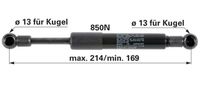 AMORTIZER KABINE L=214 F=850N STEYR AMORTIZER KABINE L=214 F=850N STEYR