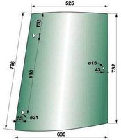 STEKLO KABINE BOČNO desno (tonirano zeleno) MF-MASSEY FERGUSON 4200 IN 4300 4215-4220-4225-4235-4240-4245-4255-4260-4265-4270-4315-4320-4325-4335-4340