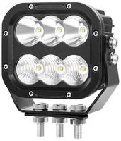ŽAROMET LED 6000Lm 90W DELOVNI KVADRATEN 124x113x75mm 10-30V   IP67   6x15W