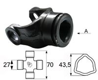 VILICA KARDANA cevna - zunanja cev za križ 27x70 cev 43.5x3.4 VILICA KARDANA cevna - zunanja cev za križ 27x70 cev 43.5x3.4