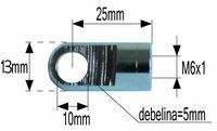 PRIKLJUČEK AMORTIZERJA FI=10 M6x1 debelina=5mm PRIKLJUČEK AMORTIZERJA FI=10 M6x1 debelina=5mm
