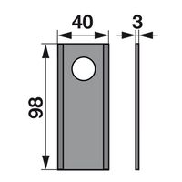 NOŽ KOSILNICE BCS 98mm NOŽ KOSILNICE BCS 98mm